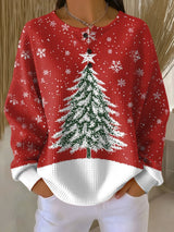 Lorna | Festive Waffle-Knit Top