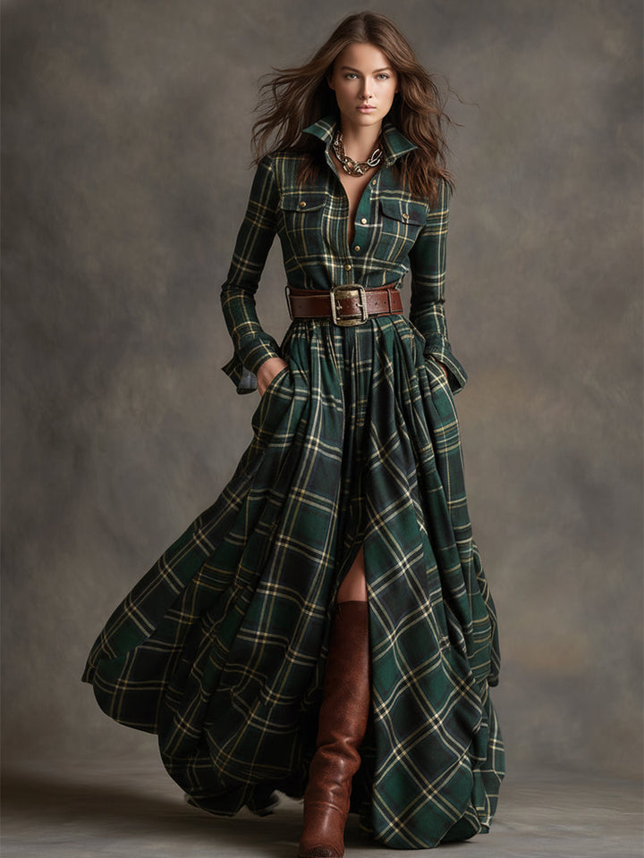 Gwyneth | Timeless Checked Shirt Dress