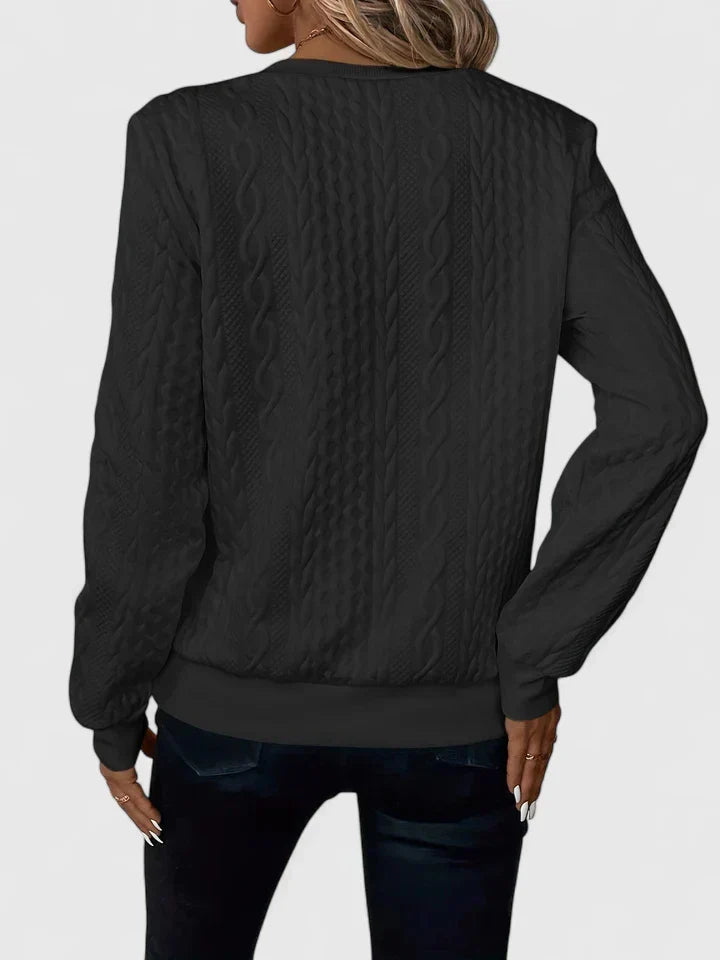 Celeste | Textured Quarter-Zip Sweater