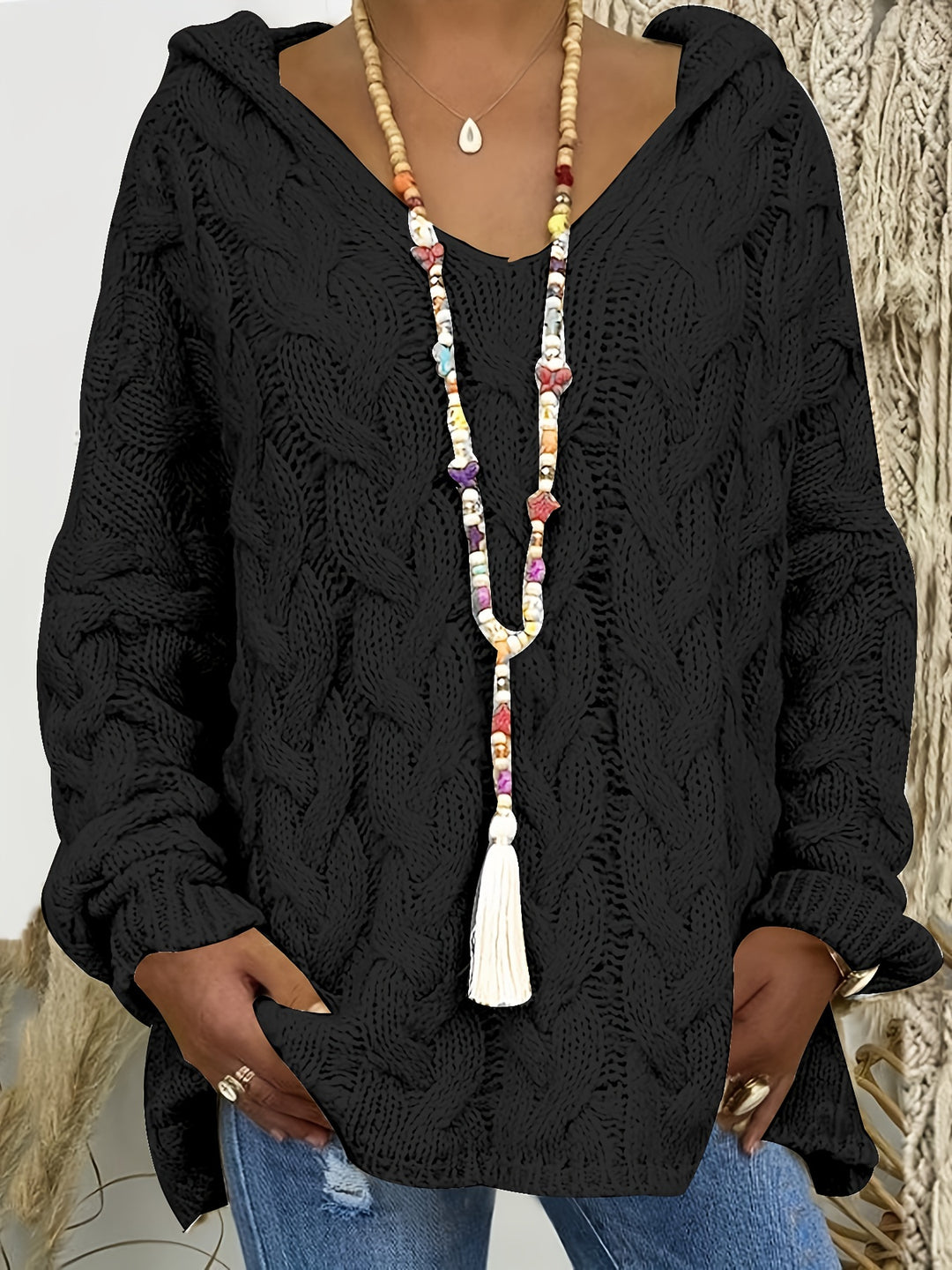 Coralee | Relaxed Cable-Knit Sweater