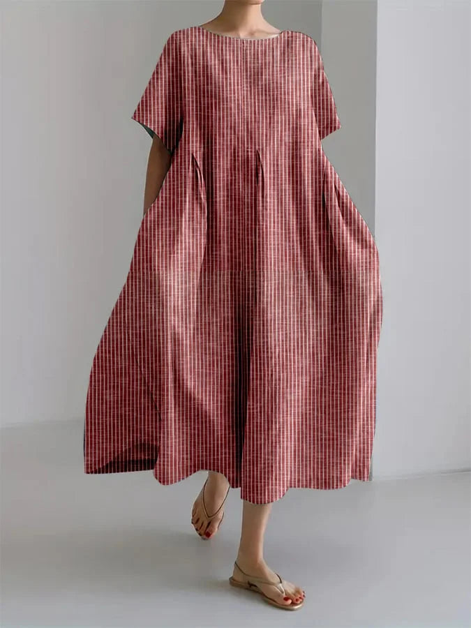 Roberta | Relaxed Striped Midi Dress