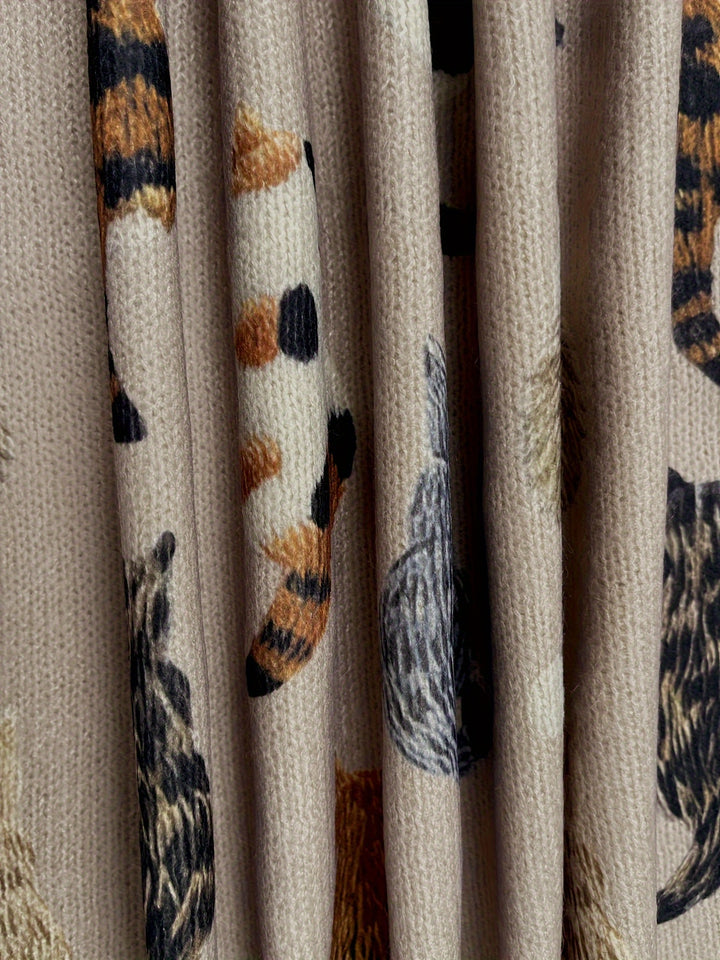 Winifred | Playful Cat-Print Crew Neck Jumper