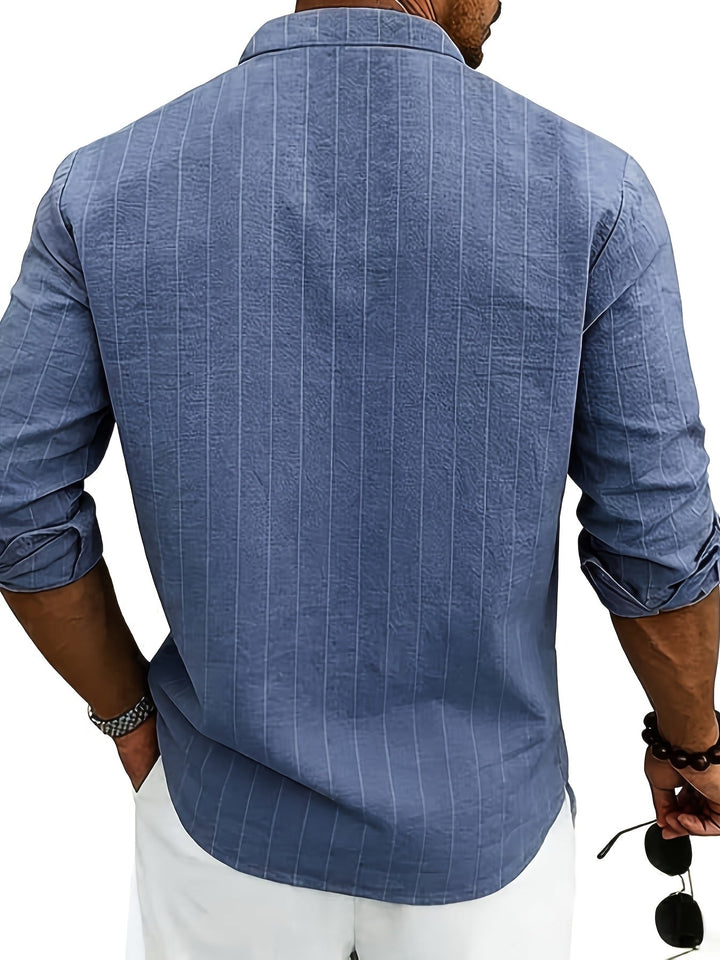 Nathaniel | Refined Striped Long-Sleeve Shirt