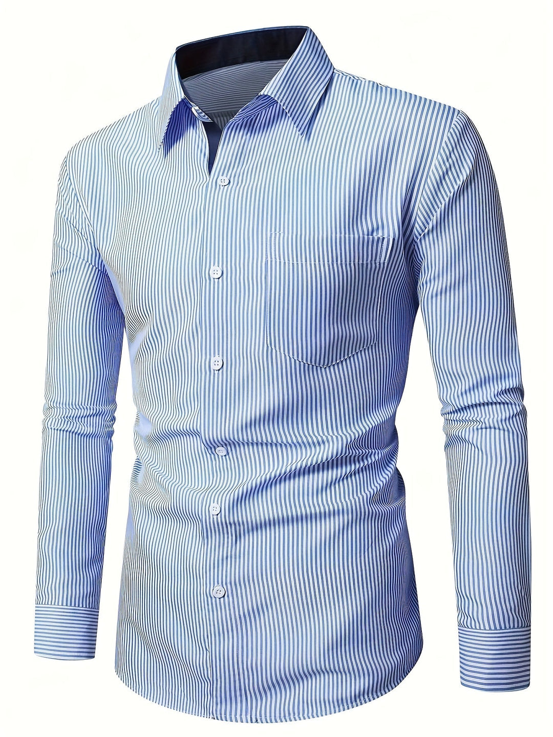 Harrington | Refined Striped Long Sleeve Shirt