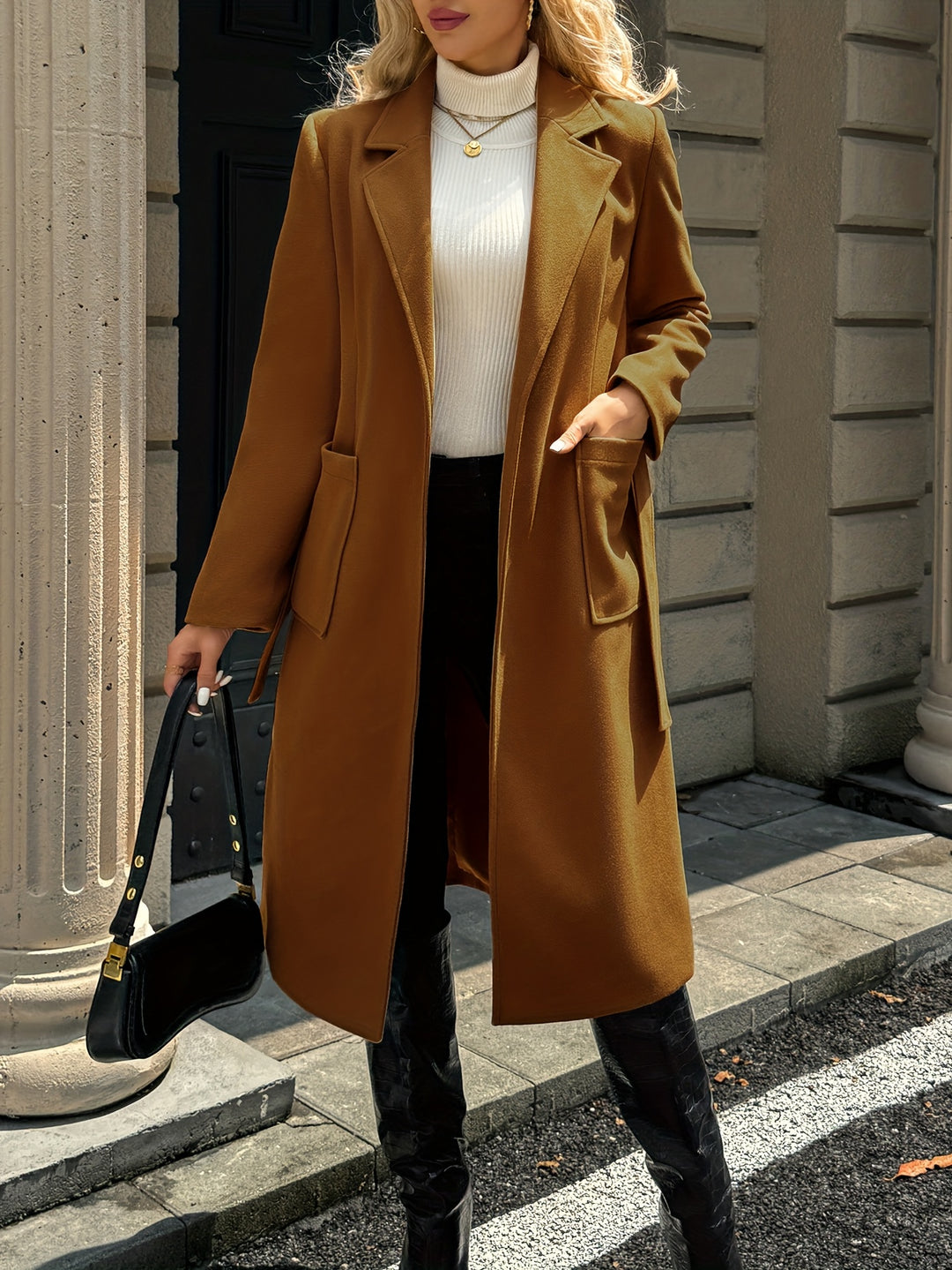 Catherine | Belted Longline Coat