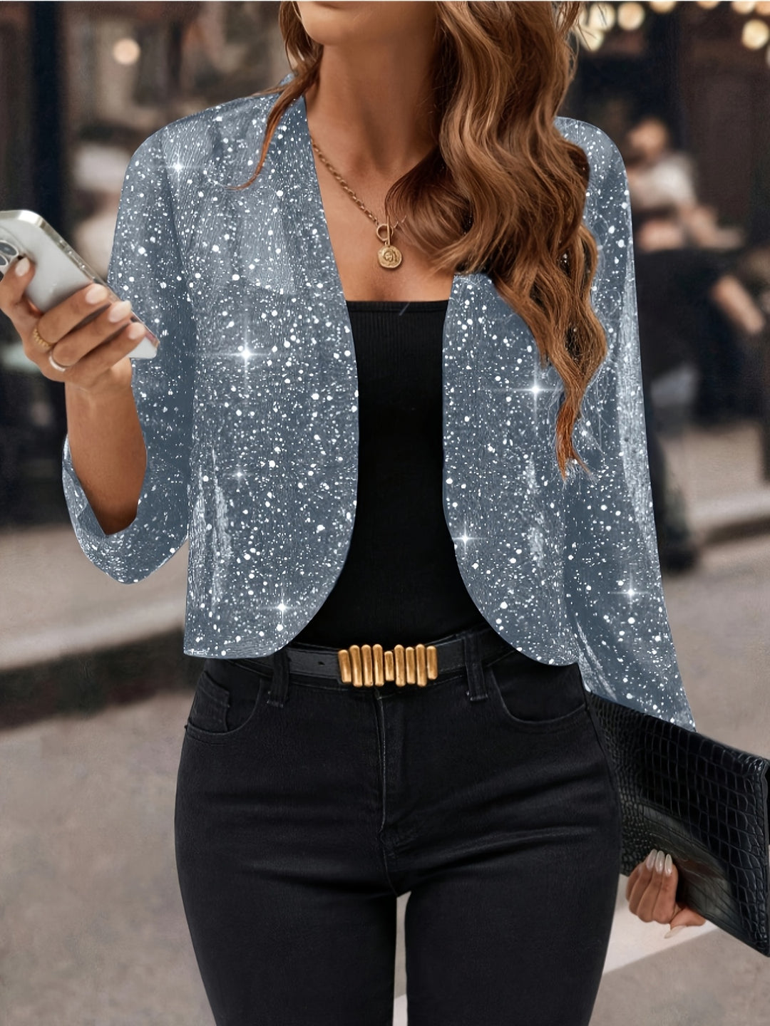 Sienna | Sparkling Cropped Jacket