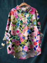 Phoebe | Painterly Floral Shirt