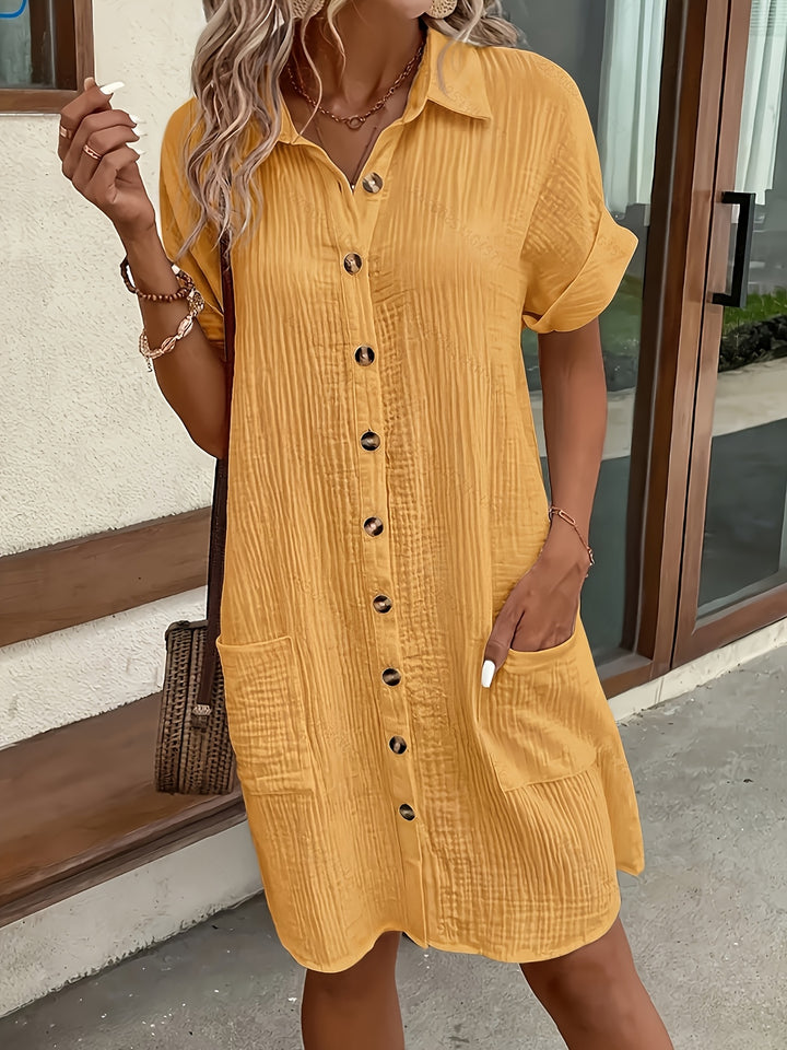 Georgia | Relaxed Button-Front Shirt Dress