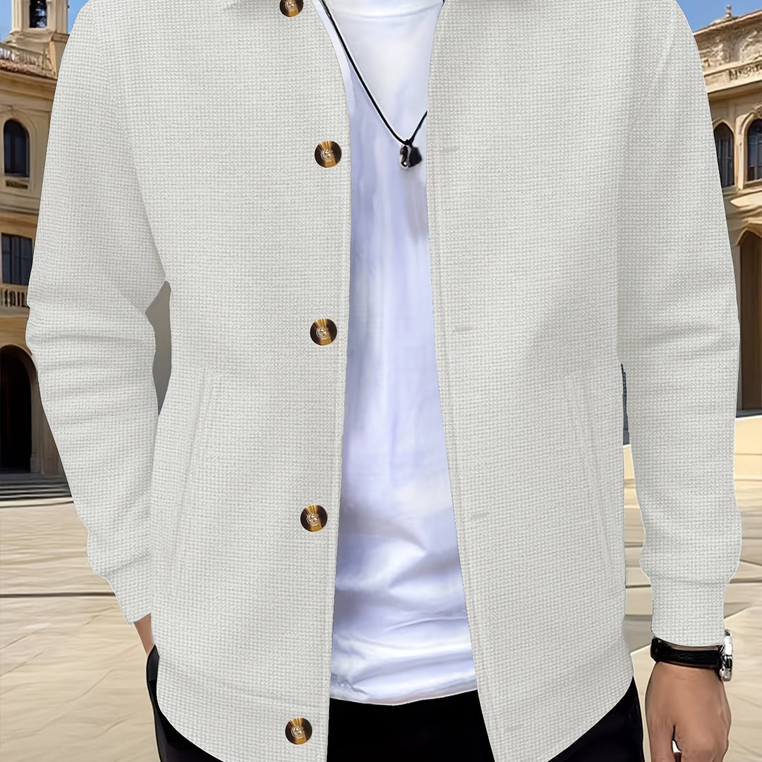 Gerald | Textured Button-Front Jacket