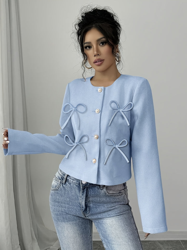 Aria | Bow-Detail Cropped Jacket