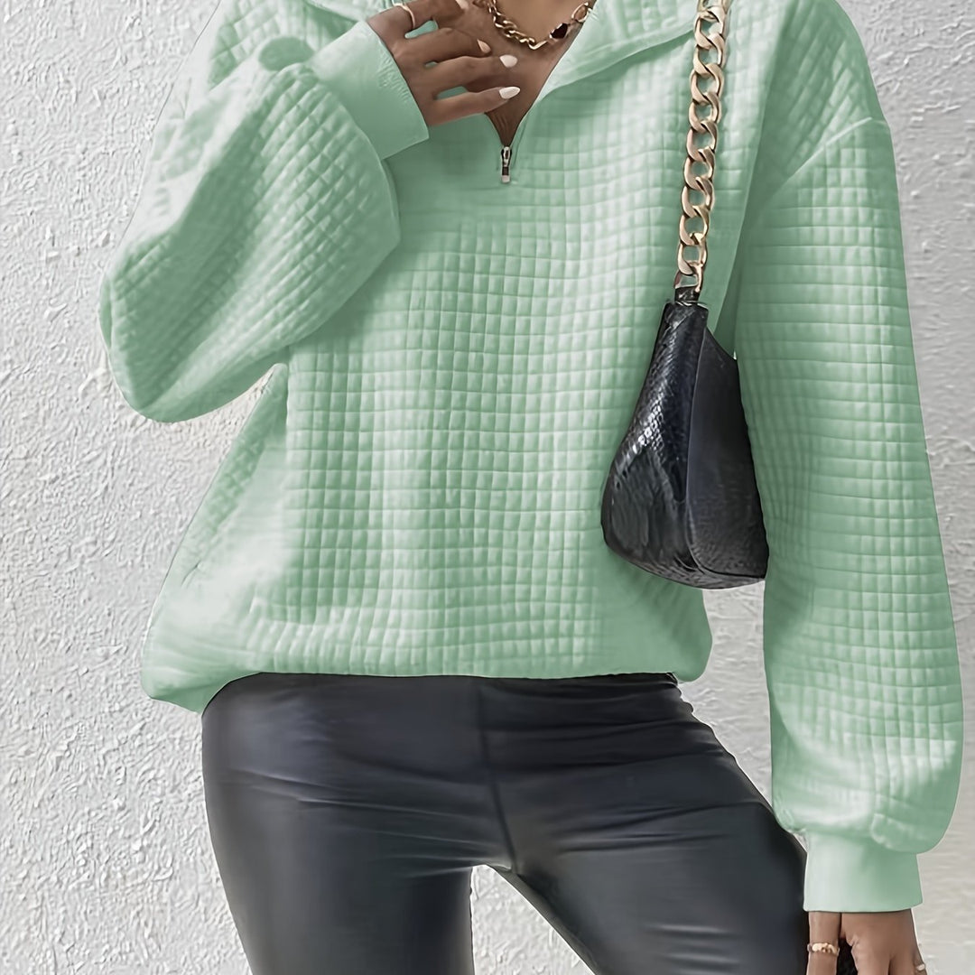 Elspeth | Relaxed Quarter-Zip Sweater