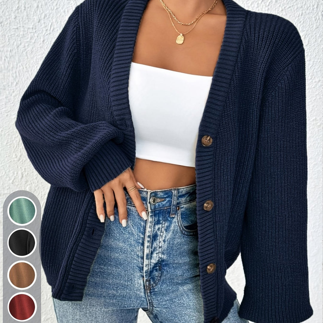 Rosemary | Chunky-Knit Button Cardigan