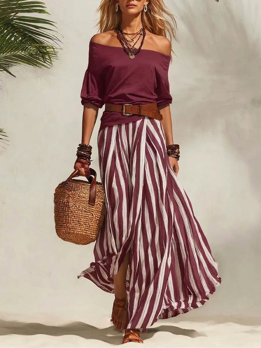 Cleo | Off-Shoulder Two-Piece Set