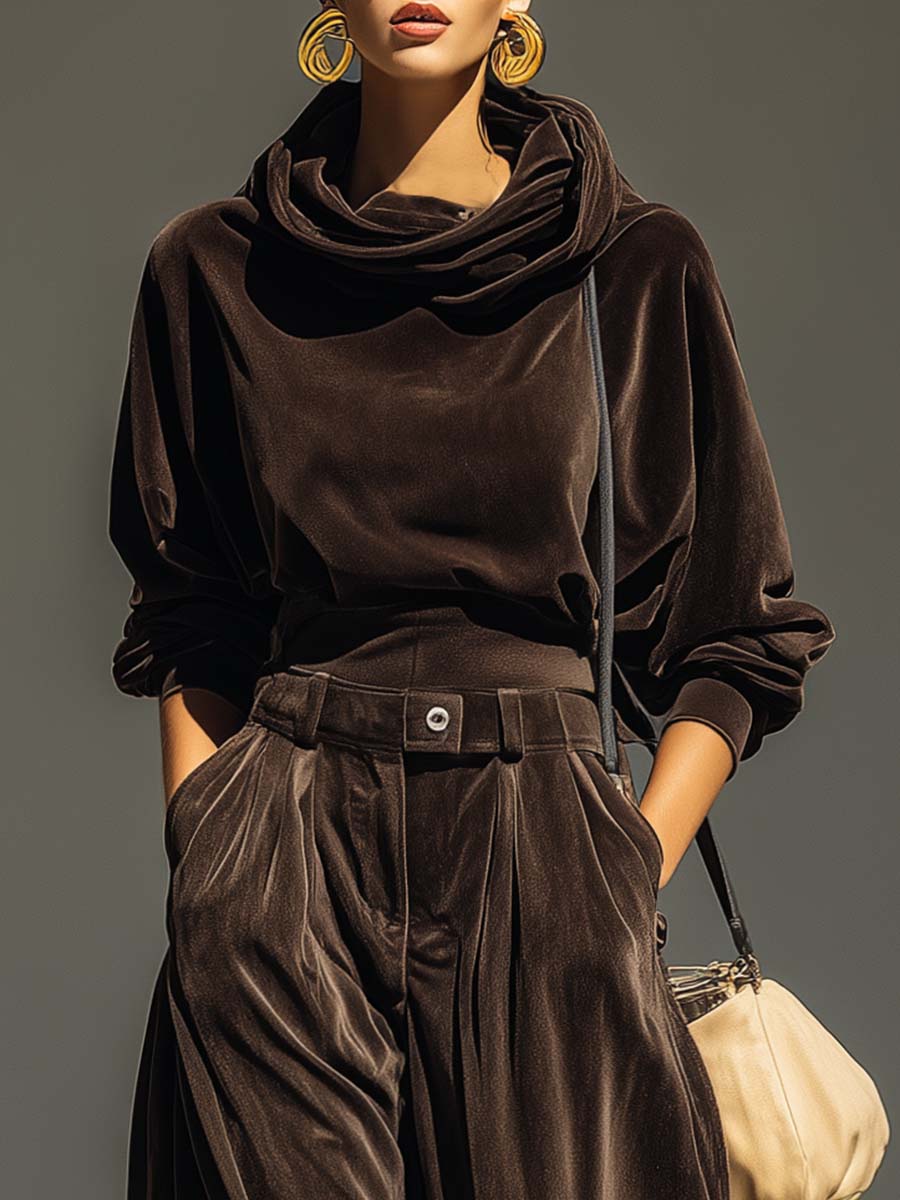 Melisande | Relaxed Cowl-Neck Two-Piece Set