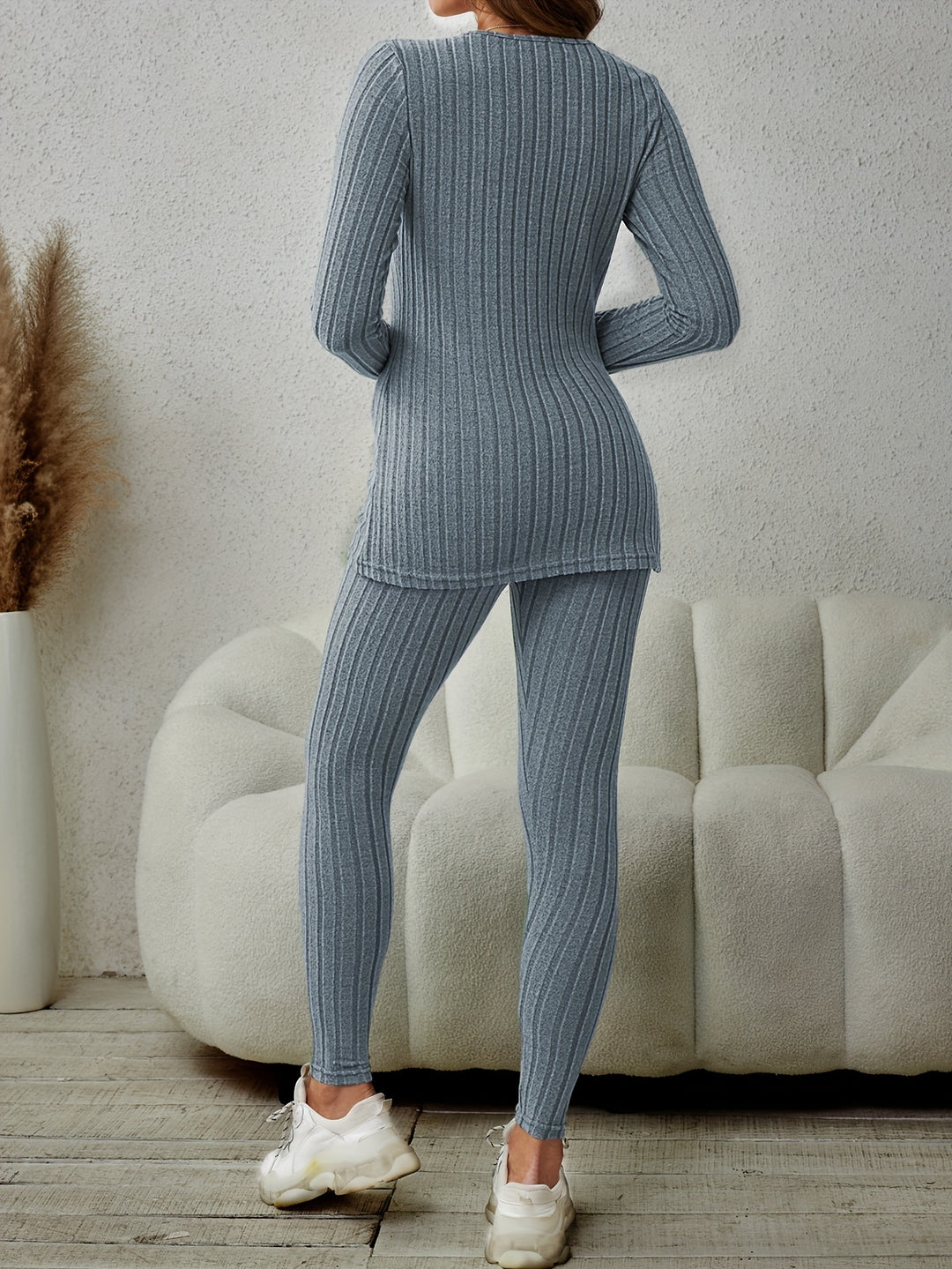 Marguerite | Ribbed Loungewear Two-Piece Set
