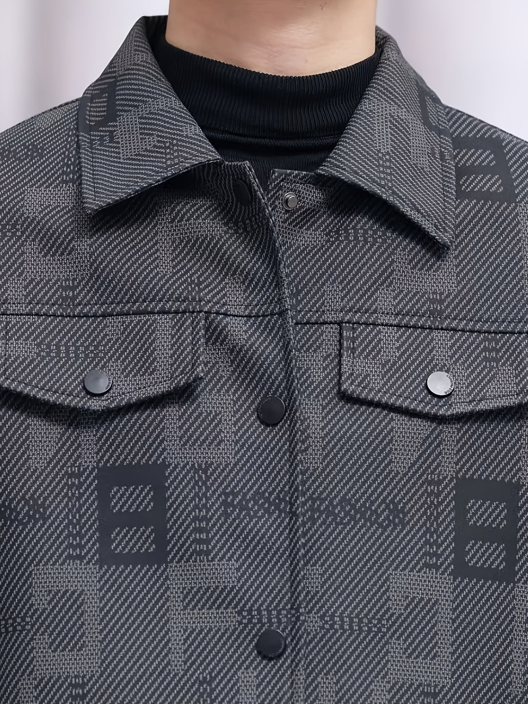Preston | Refined Patterned Trucker Jacket