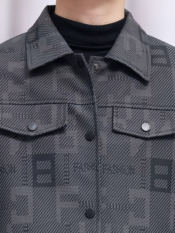 Preston | Refined Patterned Trucker Jacket