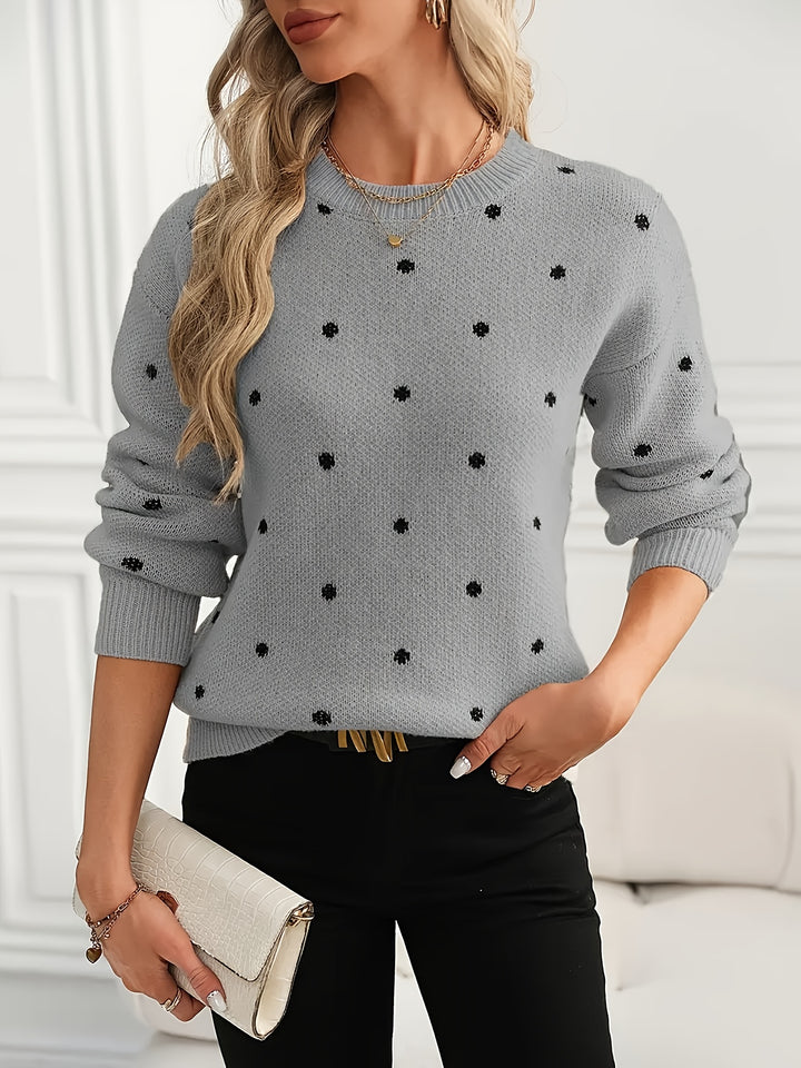 Nadine | Dotted Crew Neck Jumper