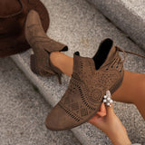 Matilda | Laser-Cut Ankle Boots