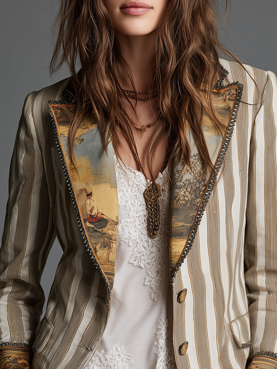 Roberta | Artful Striped Blazer