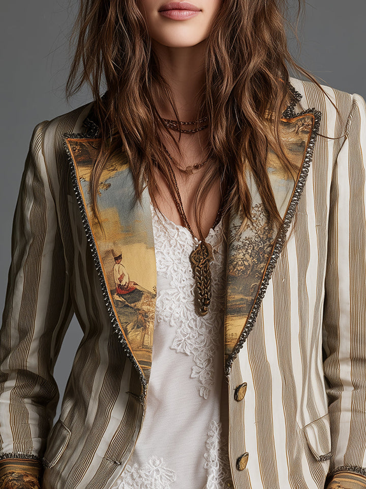 Roberta | Artful Striped Blazer