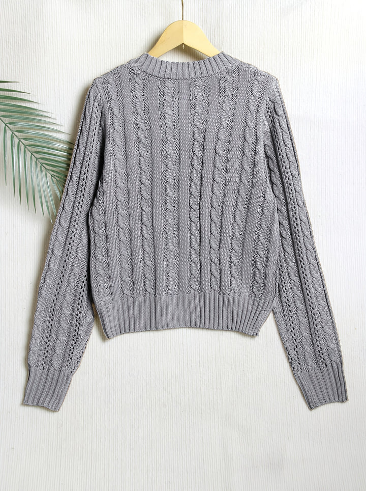 Eloise | Cable-Knit Button Cardigan