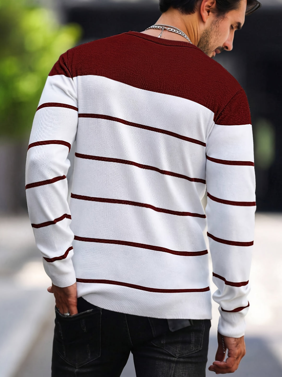 Harrison | Colour-Block Striped Sweater