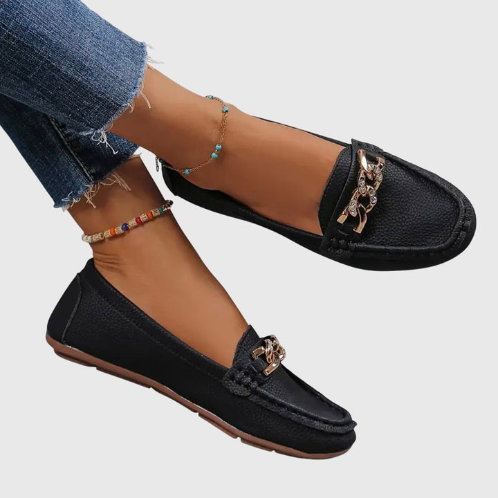 Georgiana | Buckle-Detail Flat Loafers