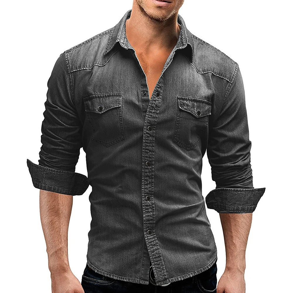 Nathaniel | Casual Western Pocket Shirt