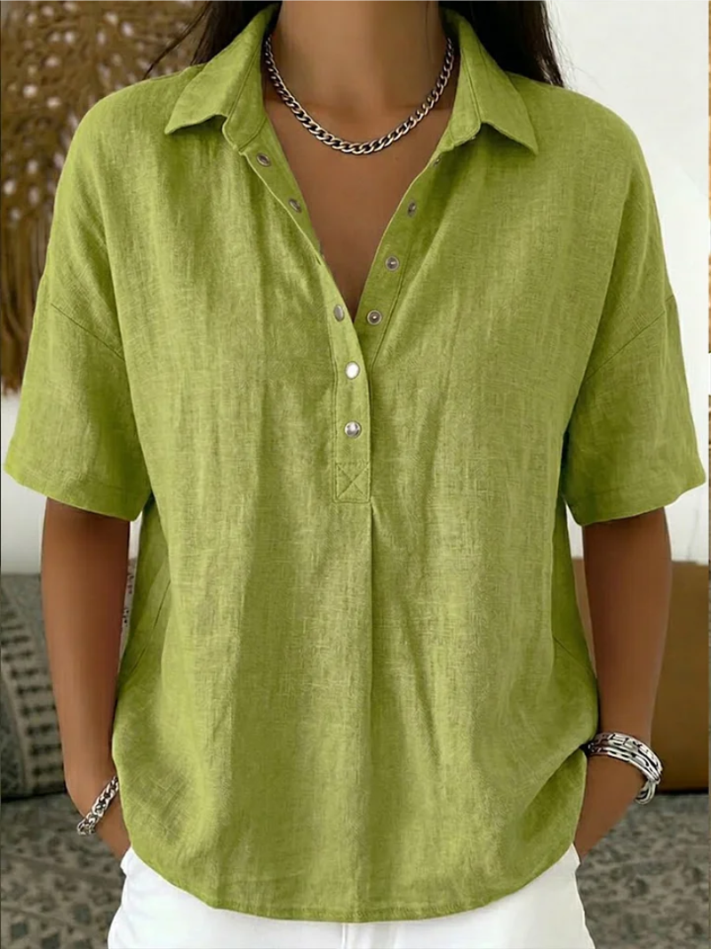 Marlowe | Relaxed Collared Half-Button Shirt