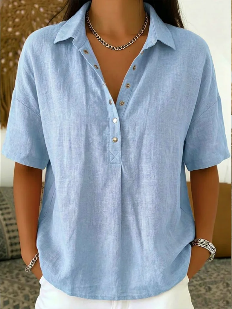 Marlowe | Relaxed Collared Half-Button Shirt