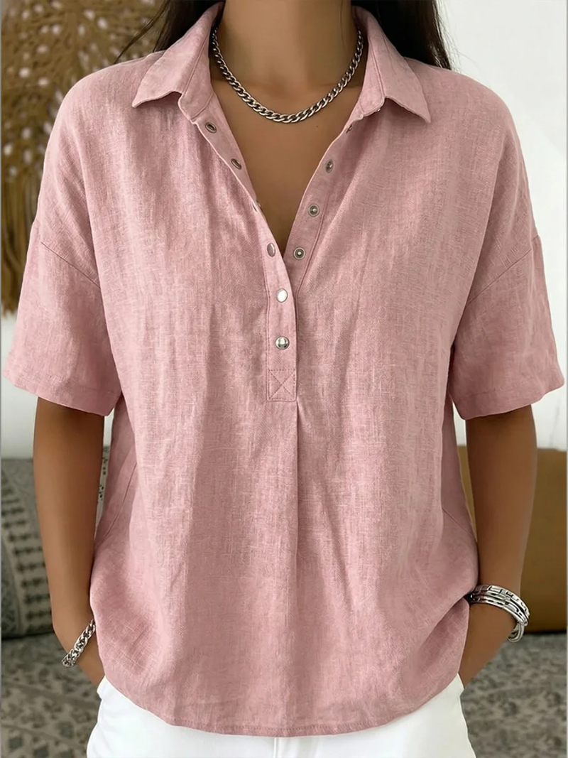 Marlowe | Relaxed Collared Half-Button Shirt