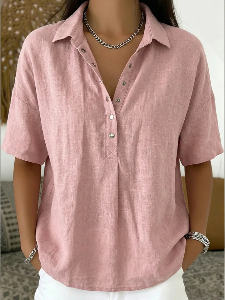 Marlowe | Relaxed Collared Half-Button Shirt