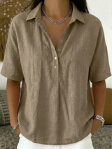 Marlowe | Relaxed Collared Half-Button Shirt