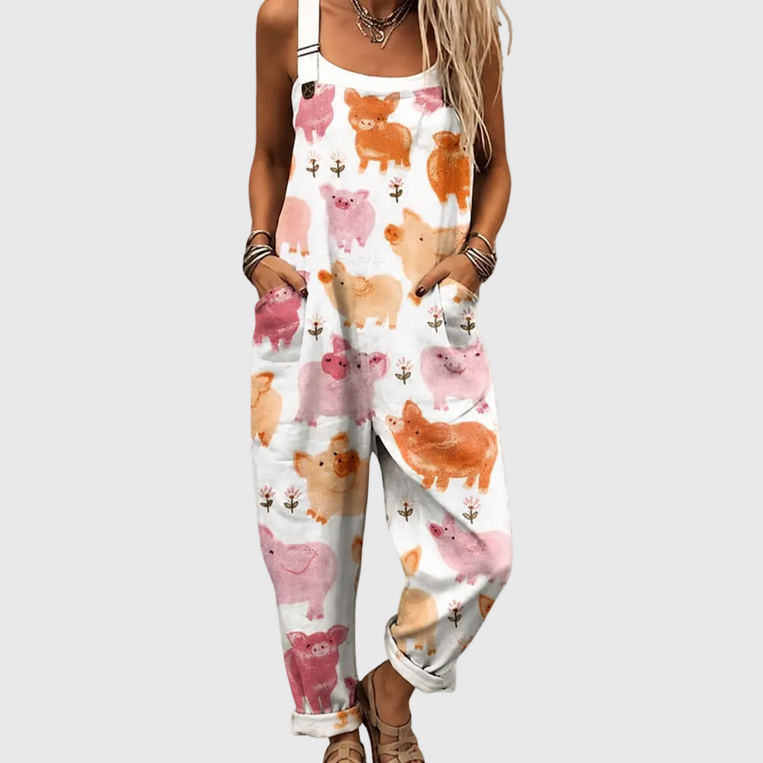 Dorcas | Country Piglet Dungaree Jumpsuit