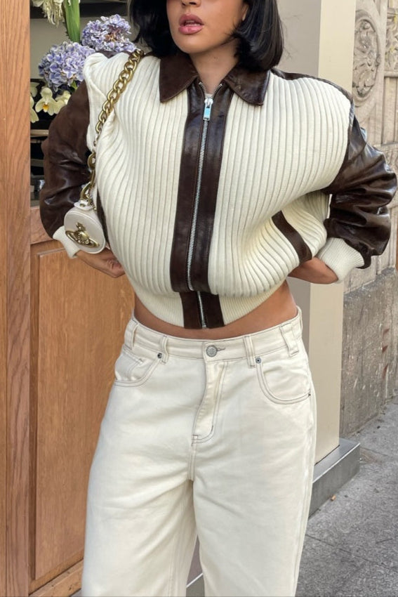 Brigitte | Panelled Bomber Jacket