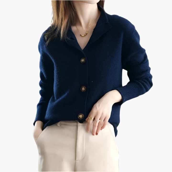 Marcella | Collared Button-Up Cardigan