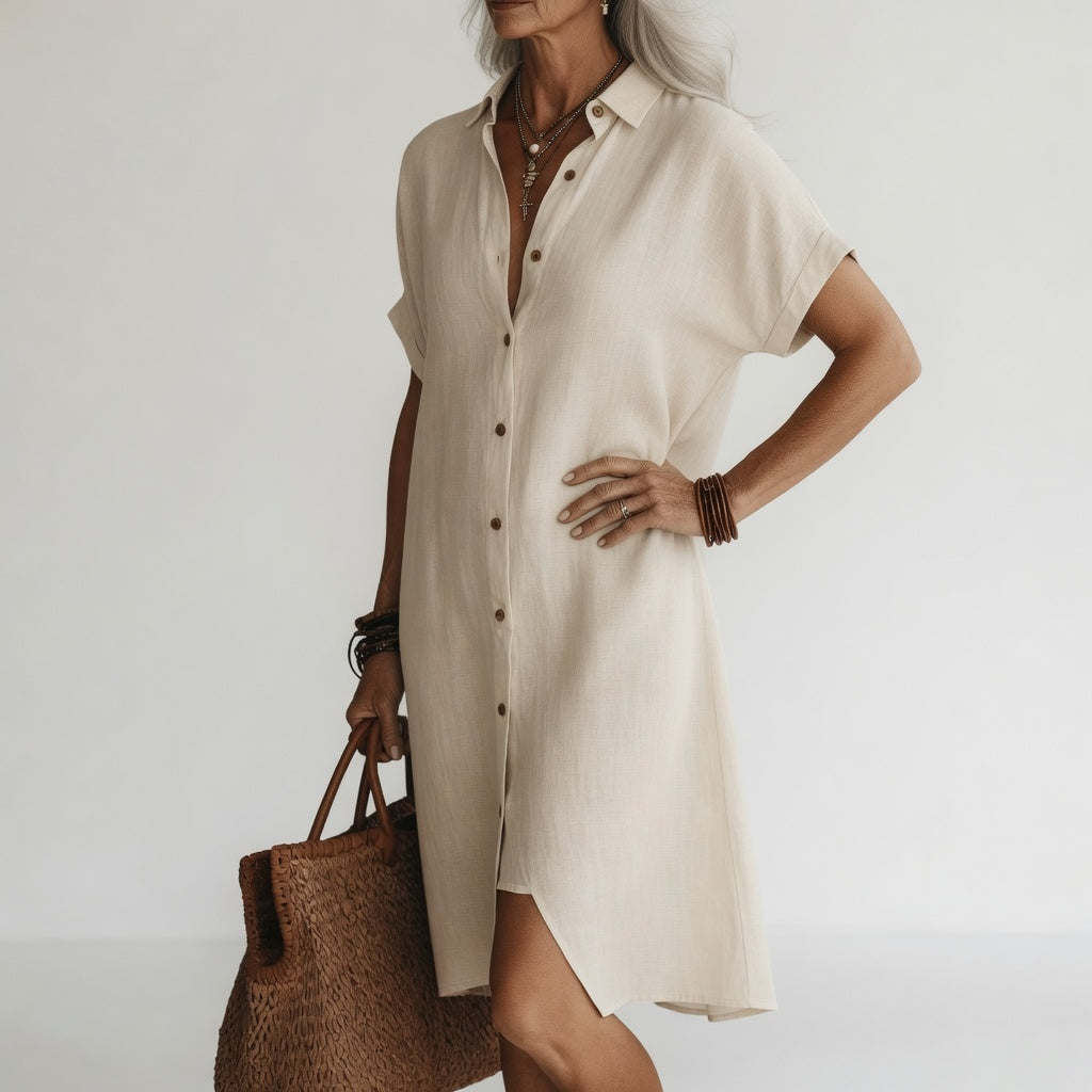 Manon | Relaxed Button-Through Shirt Dress