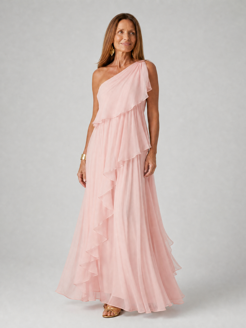 Talia | One-Shoulder Ruffled Maxi Dress