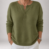 Griffin | Relaxed Button Henley Sweater