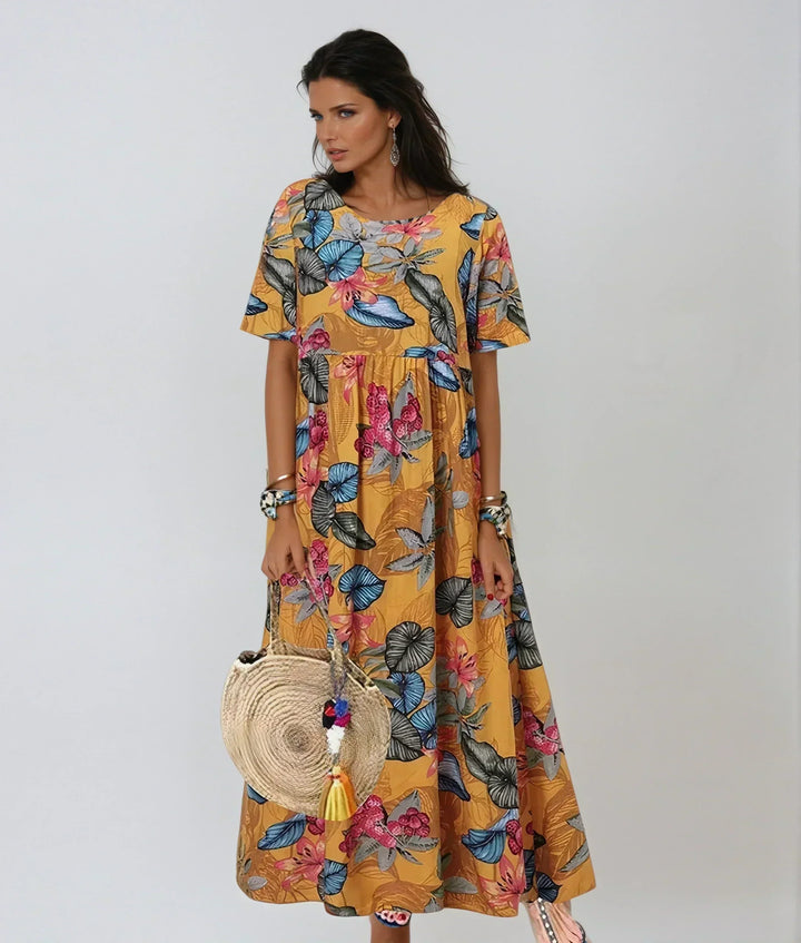 Lorena | Flowing Floral Midi Dress