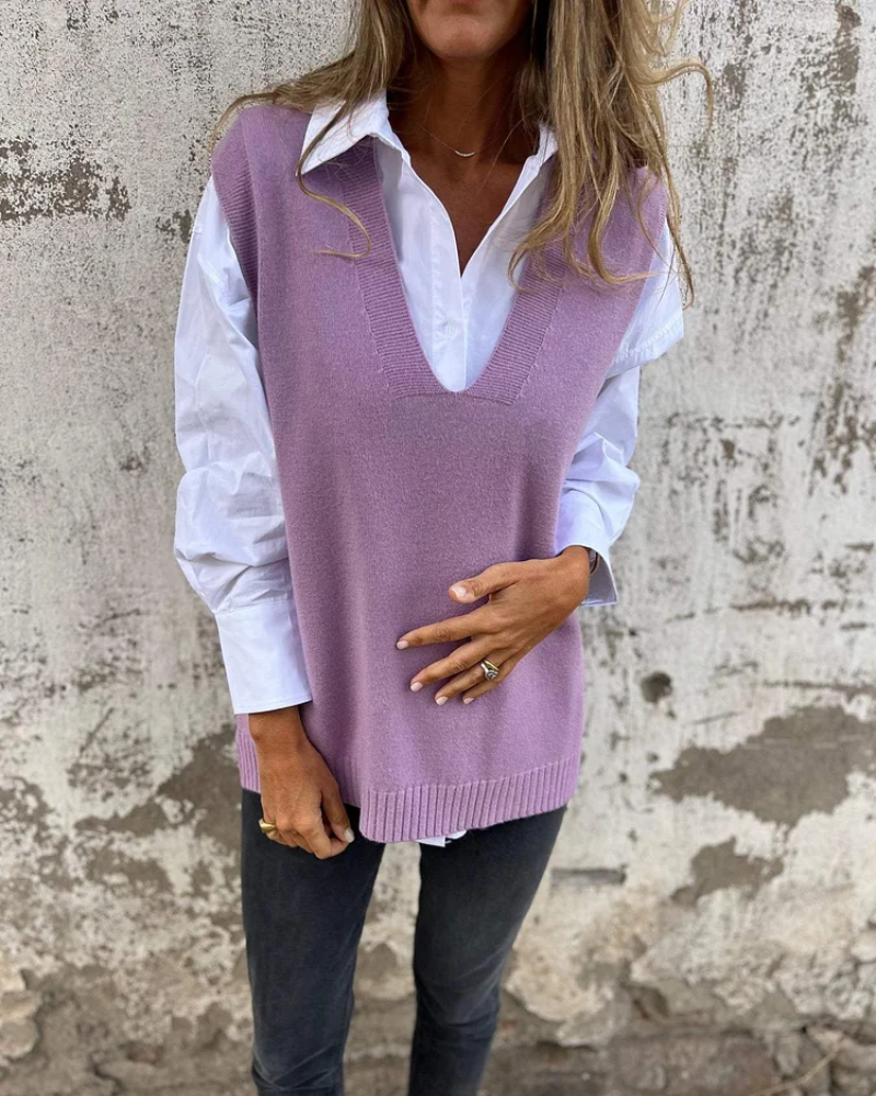 Marigold | Relaxed V-Neck Vest