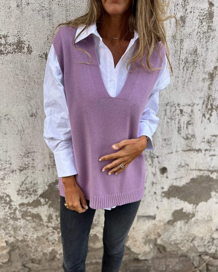 Marigold | Relaxed V-Neck Vest