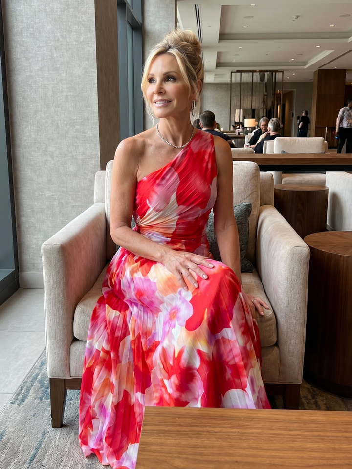 Celia | One-Shoulder Draped Maxi Dress