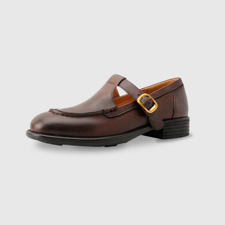 Blanche | Round-Toe T-Strap Mary Janes