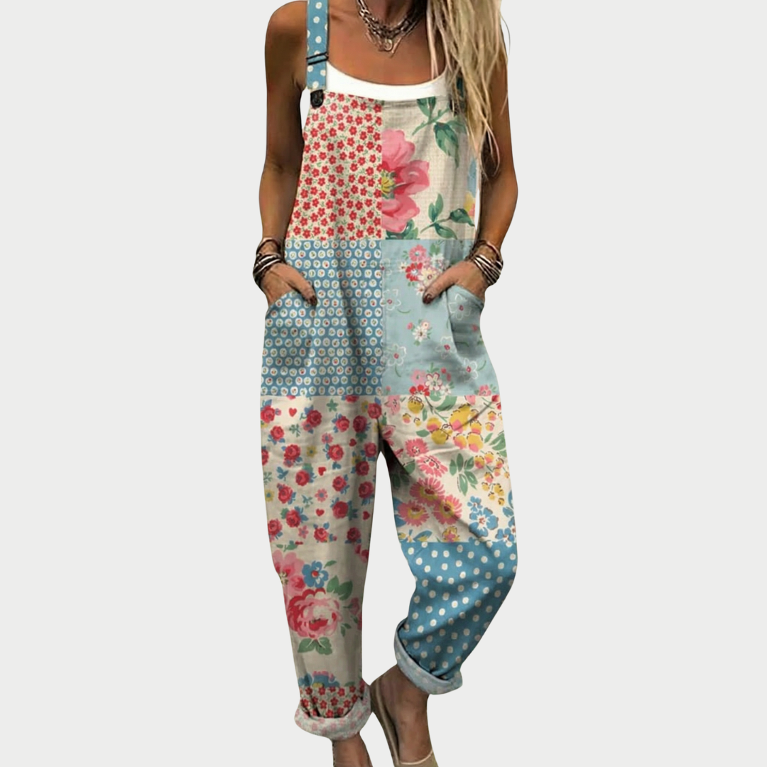 Dilys | Patchwork Floral Jumpsuit