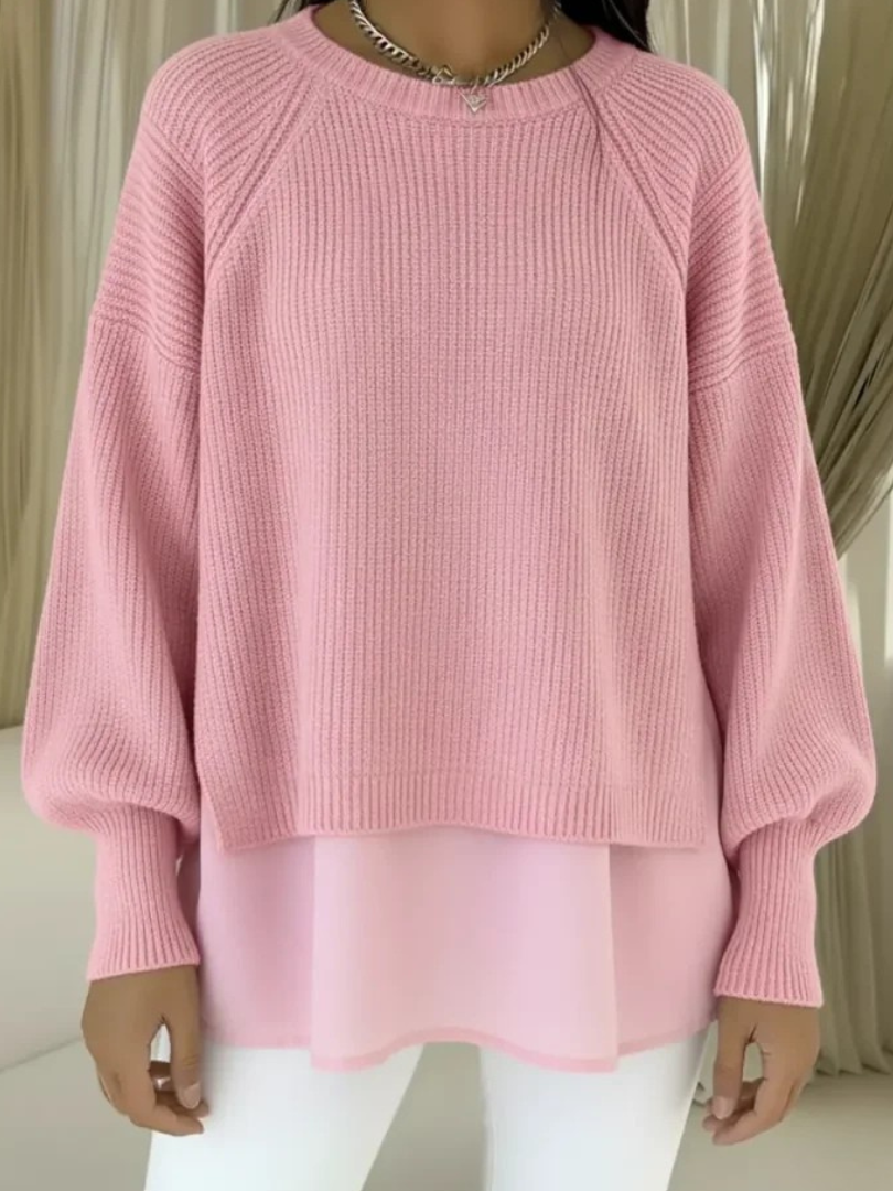 Elsie | Layered-Hem Knit Jumper