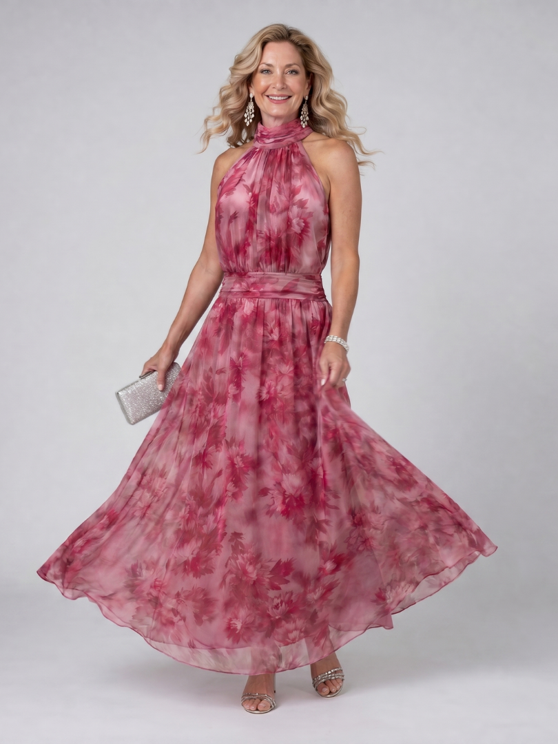 Melody | Flowing Halter Maxi Dress