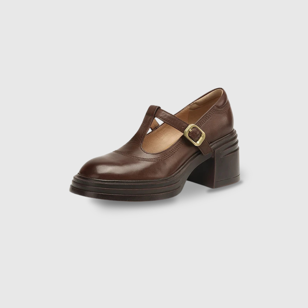 Bettina | Chunky Block Heel Mary Jane Pumps