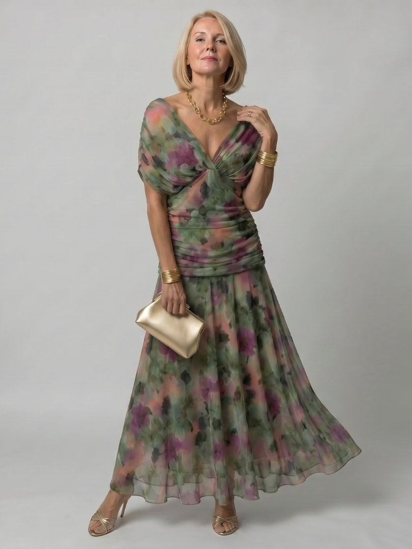 Audra | Off-Shoulder Flowing Midi Dress